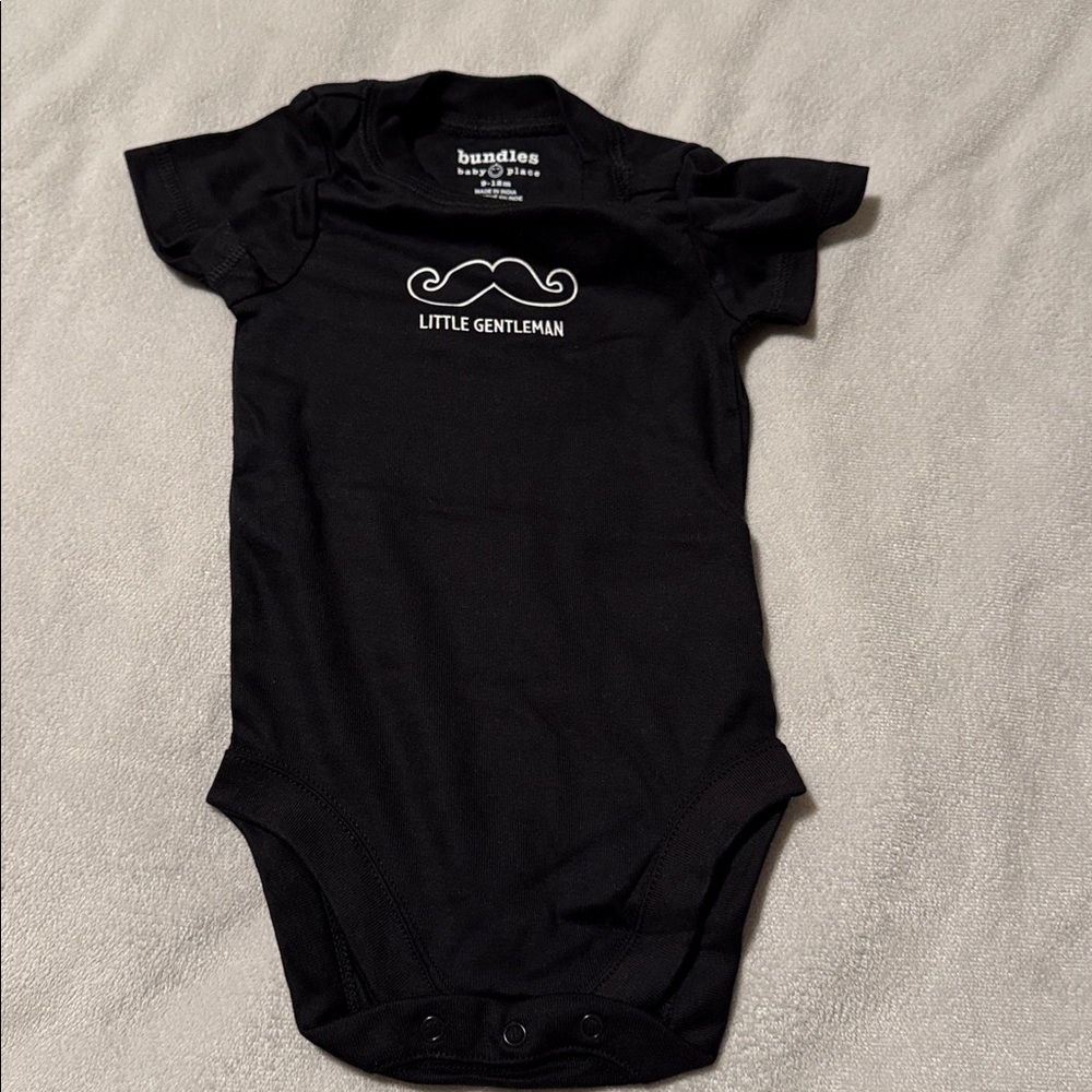 Black Little Gentleman Onesie